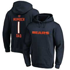 Chicago Bears #1 Dad Pullover Hoodie Navy - NFL