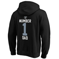 Las Vegas Raiders #1 Dad Pullover Hoodie Black - NFL