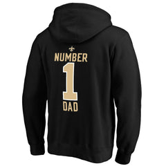 New Orleans Saints #1 Dad Pullover Hoodie Black - NFL