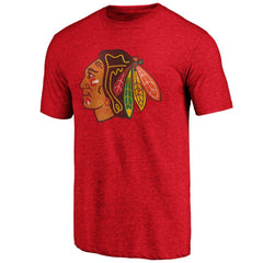 Chicago Blackhawks Greatest Dad Tri-Blend T-Shirt Red