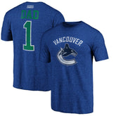 Vancouver Canucks - Greatest Dad Tri-Blend T-Shirt Blue