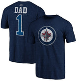 Winnipeg Jets - Greatest Dad Tri-Blend T-Shirt Navy