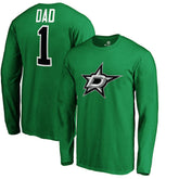 Dallas Stars - #1 Dad Long Sleeve T-Shirt Kelly Green