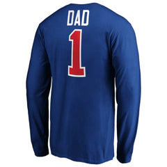 New York Rangers #1 Dad Long Sleeve T-Shirt Blue