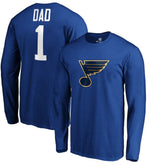 St. Louis Blues - #1 Dad Long Sleeve T-Shirt Blue