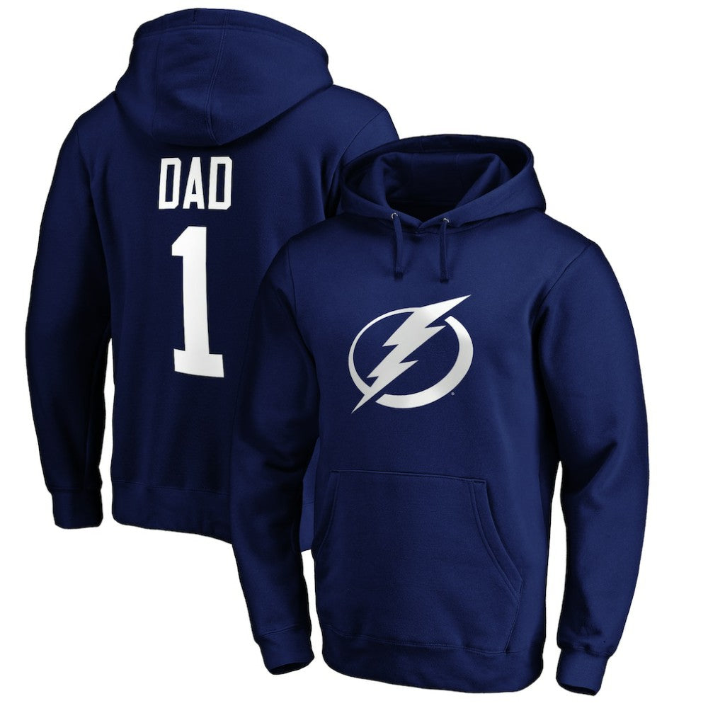 Tampa Bay Lightning - #1 Dad Pullover Hoodie Blue