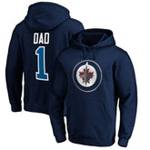 Winnipeg Jets - #1 Dad Pullover Hoodie Navy