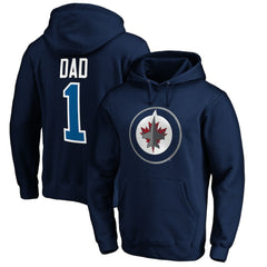 Winnipeg Jets - #1 Dad Pullover Hoodie Navy