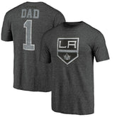 Los Angeles Kings - Greatest Dad Tri-Blend T-Shirt Charcoal