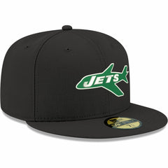 New York Jets New Era Omaha Throwback 59FIFTY Fitted Hat Black - NFL