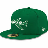 New York Jets New Era Omaha Throwback 59FIFTY Fitted Hat Kelly Green - NFL
