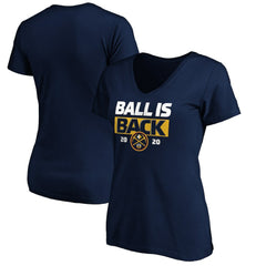 NBA - Denver Nuggets Women's Ball Is Back V-Neck T-Shirt - Navy