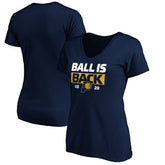 NBA - Indiana Pacers Women's Ball Is Back V-Neck T-Shirt - Navy