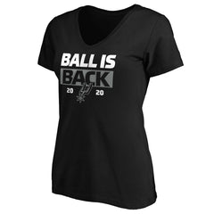 NBA - San Antonio Spurs Women's Ball Is Back V-Neck T-Shirt - Black