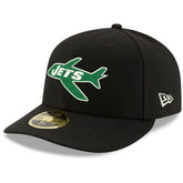 New York Jets New Era Omaha Throwback Low Profile 59FIFTY Fitted Hat Black - NFL