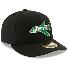 New York Jets New Era Omaha Throwback Low Profile 59FIFTY Fitted Hat Black - NFL