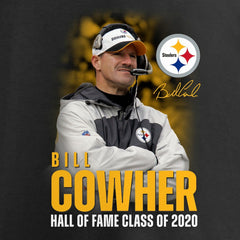 Bill Cowher Pittsburgh Steelers 2020 Pro Football Hall of Fame Inductee Coach Graphic T-Shirt Black - Fanatics