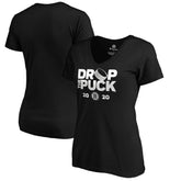Boston Bruins Women's Drop the Puck V-Neck T-Shirt Black