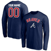 Atlanta Braves Personalized Winning Streak Name & Number Long Sleeve T-Shirt Sale