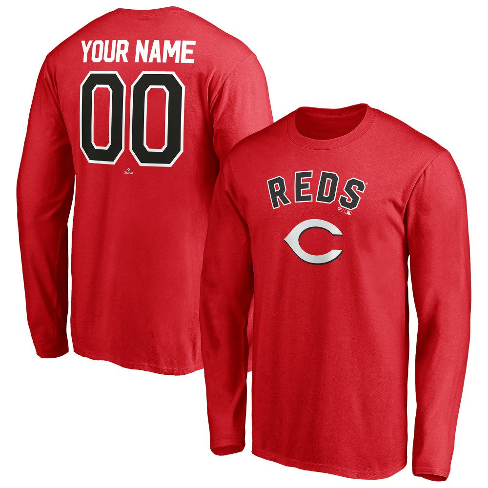 Cincinnati Reds Personalized Winning Streak Name & Number Long Sleeve T-Shirt discount