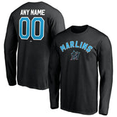 Miami Marlins Personalized Winning Streak Name & Number Long Sleeve T-Shirt Sale