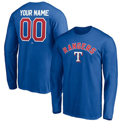 Texas Rangers Personalized Winning Streak Name & Number Long Sleeve T-Shirt Sale