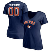 Houston Astros Women's Personalized Winning Streak Name & Number V-Neck T-Shirt discount