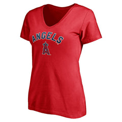 Los Angeles Angels Women's Personalized Winning Streak Name & Number V-Neck T-Shirt Sale