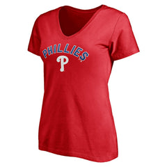 Philadelphia Phillies Women's Personalized Winning Streak Name & Number V-Neck T-Shirt for sale