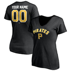 Pittsburgh Pirates Women's Personalized Winning Streak Name & Number V-Neck T-Shirt discount