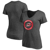 Carolina Hurricanes - Women's #WeSkateFor V-Neck T-Shirt Heather Gray