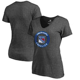 New York Rangers Women's #WeSkateFor V-Neck T-Shirt Heather Gray