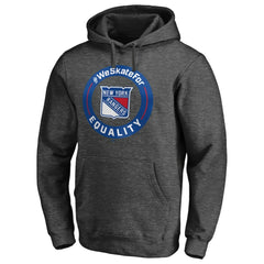 New York Rangers #WeSkateFor Pullover Hoodie Heather Gray