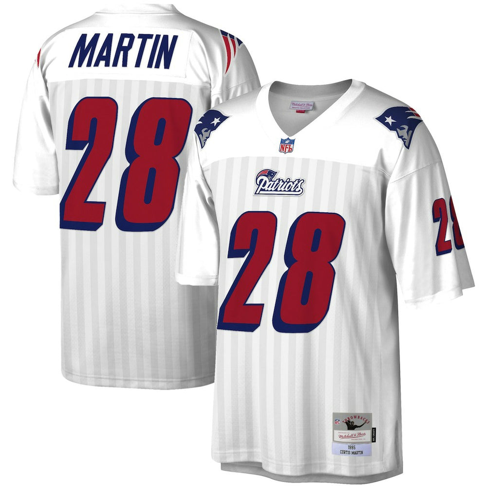 Curtis Martin New England Patriots Legacy Replica Jersey White - Mitchell & Ness