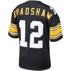 Terry Bradshaw Pittsburgh Steelers Authentic Throwback Retired Player Jersey Black - Mitchell & Ness