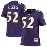 Ray Lewis Baltimore Ravens Women's Legacy Replica Team Jersey Purple - Mitchell & Ness