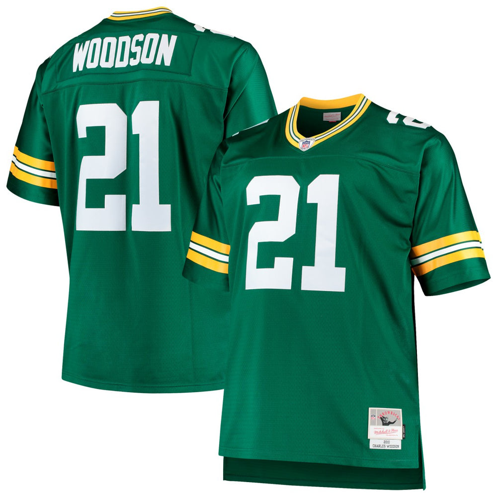 Charles Woodson Green Bay Packers Big & Tall 2010 Retired Player Replica Jersey Green - Mitchell & Ness