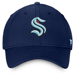 Seattle Kraken Fanatics Core Primary Logo Flex Hat Navy