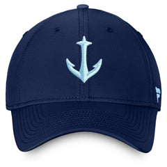 Seattle Kraken Fanatics Secondary Logo Flex Hat Deep Sea Blue