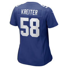 Casey Kreiter New York Giants Women's Game Jersey Royal - Nike