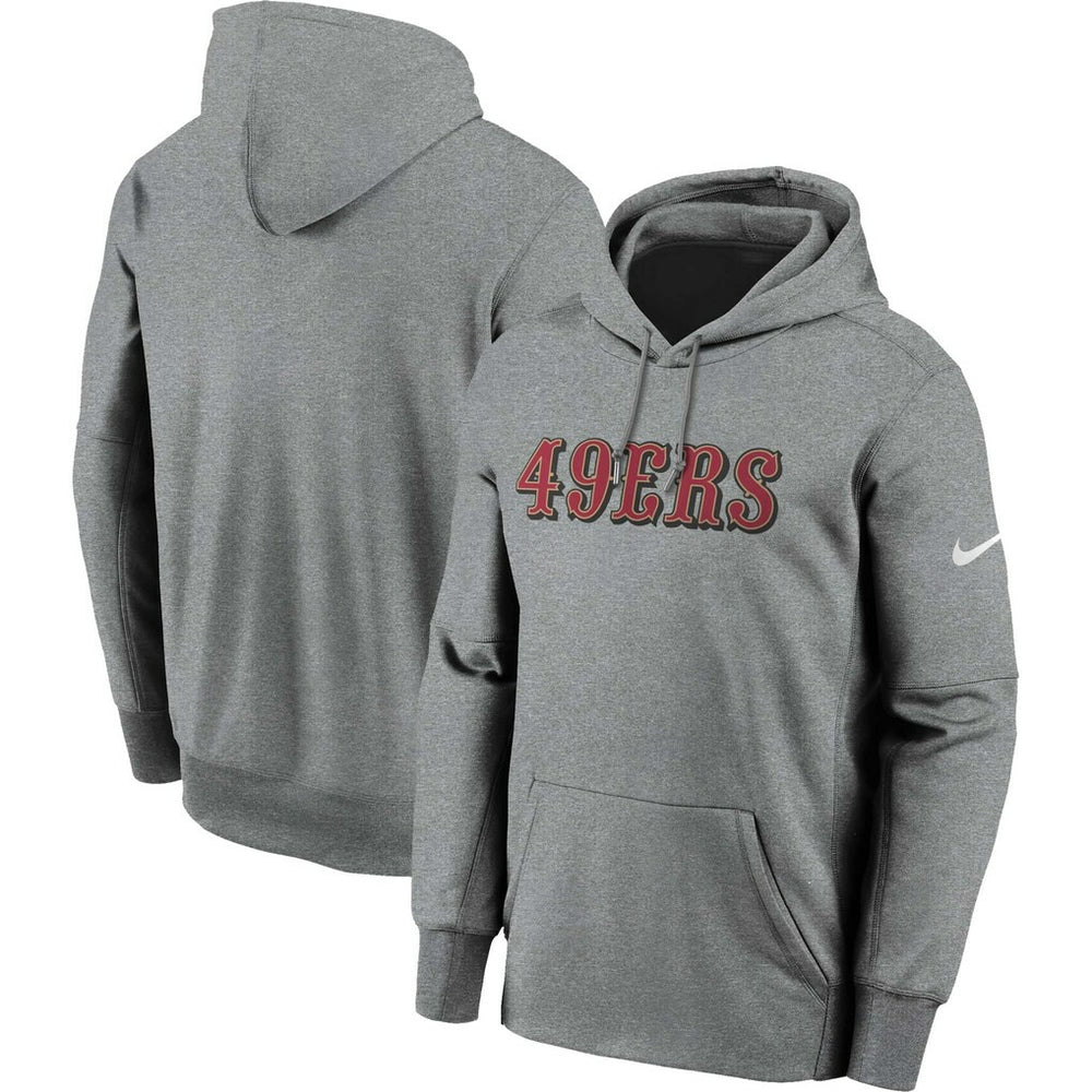 San Francisco 49ers Wordmark Performance Pullover Hoodie Charcoal - Nike