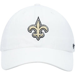 New Orleans Saints '47 Logo Clean Up Adjustable Hat White - 47 brand