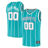 Fanatics - Charlotte Hornets Fast Break Replica Custom Jersey - Icon Edition - Teal