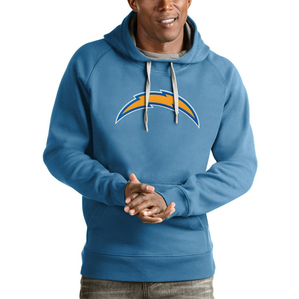 Los Angeles Chargers Antigua Victory Pullover Hoodie Light Blue - NFL