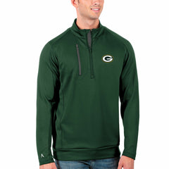Green Bay Packers Antigua Generation Quarter-Zip Pullover Jacket Green/Charcoal - NFL