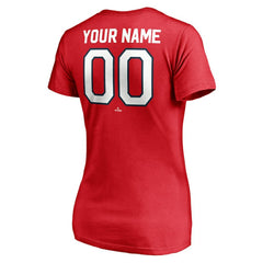 Washington Nationals Women's Cooperstown Winning Streak Personalized Name & Number V-Neck T-Shirt discount