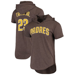 Fernando Tatis Jr. San Diego Padres Majestic Threads Softhand Player Tri-Blend Hoodie T-Shirt Near Me