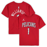 NBA - Zion Williamson New Orleans Pelicans Jordan Brand Preschool Statement Edition Name & Number T-Shirt - Red