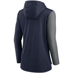 Tennessee Titans Women's Chevron Hoodie Performance Long Sleeve T-Shirt Navy/Heathered Charcoal - Nike