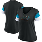 Carolina Panthers Women's Team Logo Fashion Performance Tri-Blend V-Neck T-Shirt Black - Nike